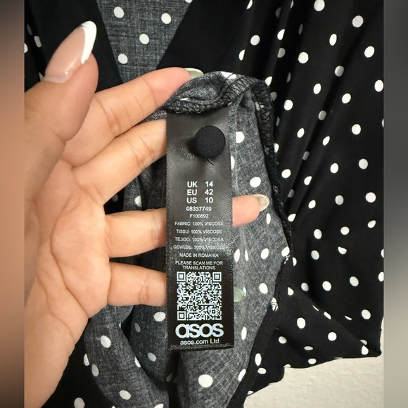 ASOS Petite Black Polka Dot Dress - Picture 5 of 6